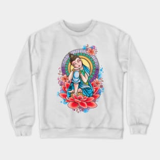 Peaceful Buddha Design by Lorna Laine Crewneck Sweatshirt